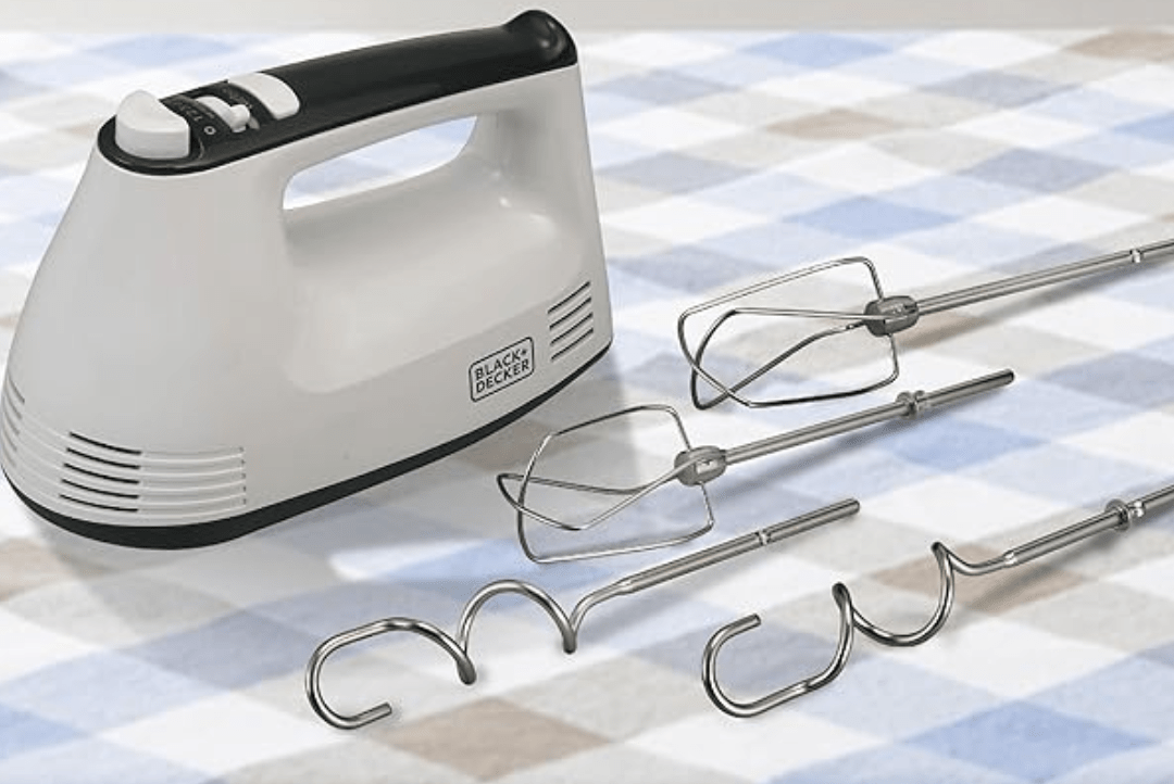 Black Decker M300 300 Watt Hand Mixer White Grey Velan Store